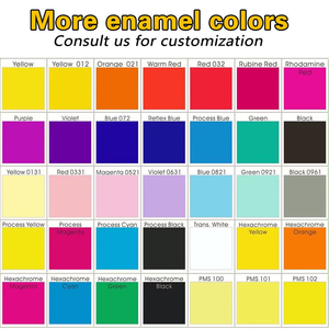 Banda de oro macizo de 18 quilates original hecha a medida con esmalte rosa. Múltiples colores. Joyería fina. Fabricante personalizado integral para joyería navideña. - Product Image 3