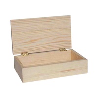 Scatola in legno vuoto di alta qualità non dipinta multifunzionale Decoupage in legno e scatola di articoli vari
