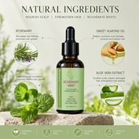 Huile Capillaire Naturelle Végétalienne Biologique Anti-Chute Romarin Menthe Traitement Repousse Cheveux Romarin Oignon Biotine Kératine Haute Croissance