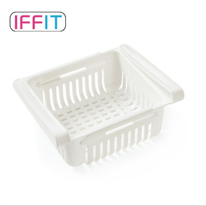 Fridge Shelf Holder Plastic Storage Bins Retractable Drawer Type Storage Box