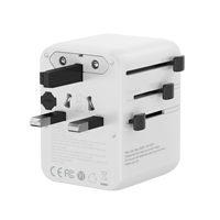 Adaptador Internacional GaN de 70W para EE. UU., Reino Unido, UE y Australia, Adaptador de Corriente Universal con USB Tipo C para Teléfono Móvil y Tableta