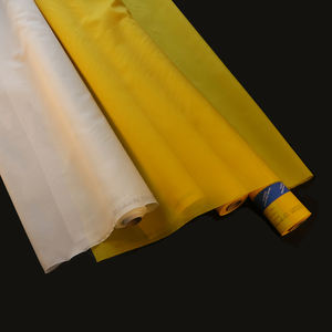 Layar kuning dan putih jala cetak 80T 200 jaring 48um 55 um mikron layar cetak kain poliester untuk pencetakan layar sutra - Product Image 2