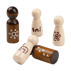Figurines en bois personnalisées pour enfants de 4 à 6 ans, forme ronde, unisexe, décoration d'anniversaire, jouets en bois D011 - Product Image 3