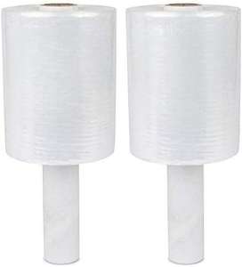 Extra thick 80 gauge stretch <b>wrap</b> with strong self-adhesion and tear resistance. Comes with convenient handle for easy use - Product Image 3