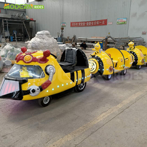 Tren de atracciones para parques temáticos, tren sin rieles para niños, en venta - Product Image 5