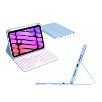 Étui Clavier avec Pavé Tactile et Bluetooth pour iPad Air Pro Mini Multi-modèles Housse de Protection Intelligente avec Support pour Crayon