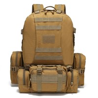 Ransel taktis 4 in 1 tas olahraga Molle pria ransel memanjat mendaki luar ruangan ransel tahan air Serangan