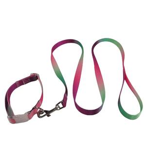 <span class=keywords><strong>Collar</strong></span> de perro mascota de diseñador personalizado de fabricante, correa de moda de lujo de nailon de poliéster con estampado gradual ajustable suave para entrenamiento - Product Image 2