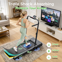 Caminadora Plegable con Inclinación Automática de 9 Niveles hasta 12%, Motor Silencioso de 2.5HP, Bluetooth, APP, OEM, ODM, de Fábrica China