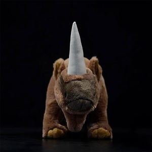 ของเล่นผ้ากำมะหยี่แรดเหมือนจริงออกแบบได้ตามต้องการตุ๊กตาสัตว์แรดฮอร์นบิลแบบนุ่มของขวัญไม่ซ้ำใครสำหรับเด็กโรงงาน V195 - Product Image 4