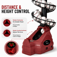 Machine de lancer de baseball professionnelle multi-sports brevetée, lanceur automatique portable pour le tennis et le pickleball, matériau PP