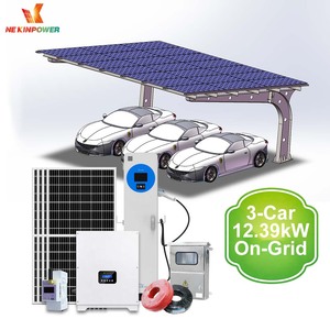 Soluzione Solare per Carport da 12,39KW, Stazione di <span class=keywords><strong>Parcheggio</strong></span> Solare per 3 Auto - Product Image 1