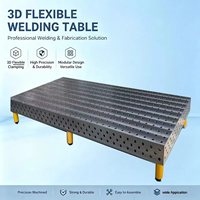 Table de travail de fabrication de grande taille D16 1200*2400, table de soudage 3D complète avec accessoires de positionnement assortis