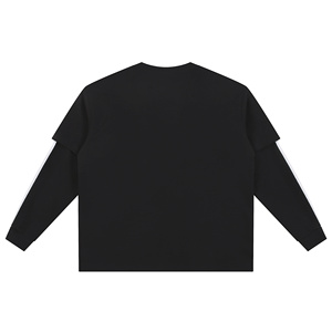 <span class=keywords><strong>T</strong></span>-<span class=keywords><strong>shirt</strong></span> Oversize Personalizzata in Tessuto a Doppia Maglia, Vestibilità Boxy, Cotone/Play, Stile Streetwear Vintage, Lavaggio Acido, Doppio Strato, Manica Lunga - Product Image 3