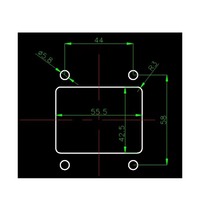 Coque de protection noire GM72 pour module de lecteur de codes-barres 1D 2D à montage en armoire