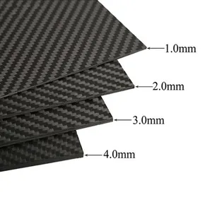 Feuille en sergé de fibre de carbone CNC, tissage uni, de haute qualité, personnalisé, taille multiple, meilleur prix