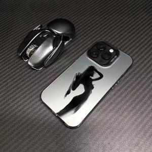 เคสโทรศัพท์มือถือทีพียู PC สีเงินพิมพ์ลายเงาสำหรับ iPhone 8 x XR XS 11 12 13 14 15 16 17 PRO <span class=keywords><strong>MAX</strong></span> - Product Image 4