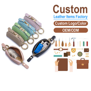 New Japanese Style Genuine Leather Mini Coin <b>Purse</b> Small Cowhide Zipper Change Wallet Portable Keychain Bag - Product Image 1