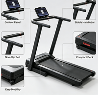 Tapis de marche électrique pliable portable avec écran LCD inclinable manuel, capacité de charge 120 kg, 0,75 CV, 6 km/h, télécommande, pour bureau, vente en gros OEM ODM