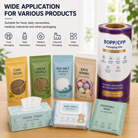 Film plastique transparent BOPP CPP thermoscellable certifié ISO, producteur fiable, pour emballage de boîtes de snacks