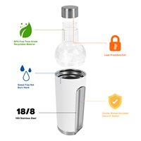 Refroidisseur de vin isolé bouteille refroidisseur de vin bouche plus large et petite bouche toute la journée bouteille d'eau mince pour voyage et salle de sport