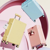 Valise légère en polycarbonate avec porte-gobelet et support pour téléphone, bagage cabine, valise rigide à roulettes, valise de voyage tendance