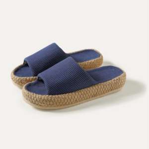 Chaussons de haute qualité 2025 pour femmes et hommes, à talon, bout rond arabe, en velours côtelé, doux et moelleux, pour la maison, hiver et été, grandes tailles - Product Image 5