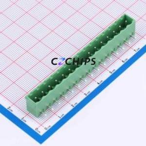 DB2ERC-5.0-15P-GN Plug-in Terminal Block P=5mm Connector Board-to-Board / Socket - Closed 1x15P 5mm Green - Product Image 1