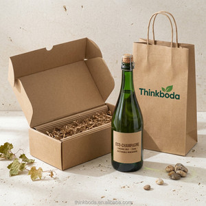 Boîte d'expédition robuste <span class=keywords><strong>en</strong></span> carton ondulé E Flute pour vin, résistante aux chocs, facile à plier, avec fermeture à rabat, pour les ventes <span class=keywords><strong>en</strong></span> ligne de vins biologiques - Product Image 4