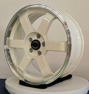 ล้อฟอร์จ 5x100 5x112 5x114.3 ขนาด 17 18 19 20 นิ้ว สีขาว 6 ก้าน ลายสปอร์ต TE37 Saga ล้อสมรรถนะสูงสำหรับสนามแข่ง - Product Image 4