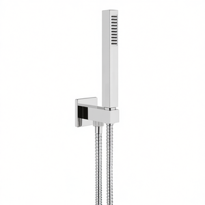 Juego de ducha cuadrado con manguera flexible y ducha de mano cromada 24 cm de largo, 23 cm de ancho, 9 cm de altura - Product Image 3