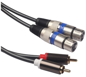Kép 3pin XLR nữ để kép <span class=keywords><strong>RCA</strong></span> nam cáp âm thanh cho <span class=keywords><strong>microphone</strong></span> Mixer headphone khuếch đại - Product Image 5