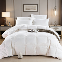Couette blanche certifiée OEKO-TEX, matelassée en boîte, duvet moelleux, hypoallergénique, avec emballage personnalisé, pour hôtels