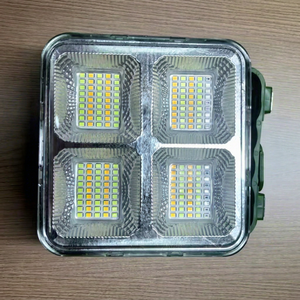 Projecteur LED Solaire d'Urgence Rechargeable 100W, Angle de Faisceau 240°, Portable à Main, Chargement Solaire, Matériau ABS - Product Image 1