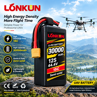 Batterie Lipo semi-solide Longkun 6S 22.2V 18000mAh 20C à décharge stable pour petit drone industriel de surveillance