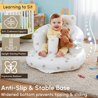 Canapé-lit gonflable portable pour bébé avec support anti-chute pour tout-petit
