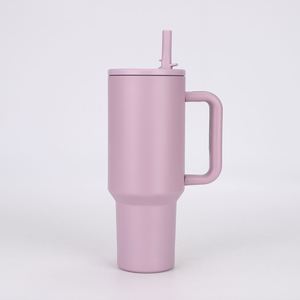 Travel Car H5.0 Handle Tumbler 40oz Double Wall Vacuum <b>Mug</b> <b>Lid</b> Straw Anti-Slip ODM Custom Color - Product Image 6