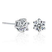 Boucles d'oreilles, collier et bague géométriques romantiques en zircon à six griffes, design de niche haut de gamme pour femmes, en cuivre plaqué rhodium, collection 2026