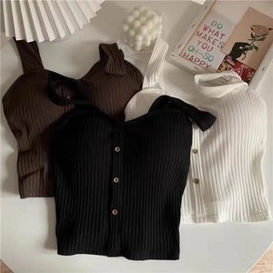 Crop Top Estilo Corsé Y2k Moda Coreana de Verano 2023 Nueva Ropa de Mujer de Punto Casual Básico Chaleco Ajustado <span class=keywords><strong>Sujetador</strong></span> Dulce Tops Femeninos - Product Image 5
