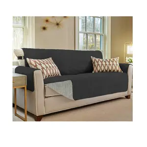 Anti-slip sofá cubierta para 3 cojín de cuero sofá a prueba de agua cubierta de sofá