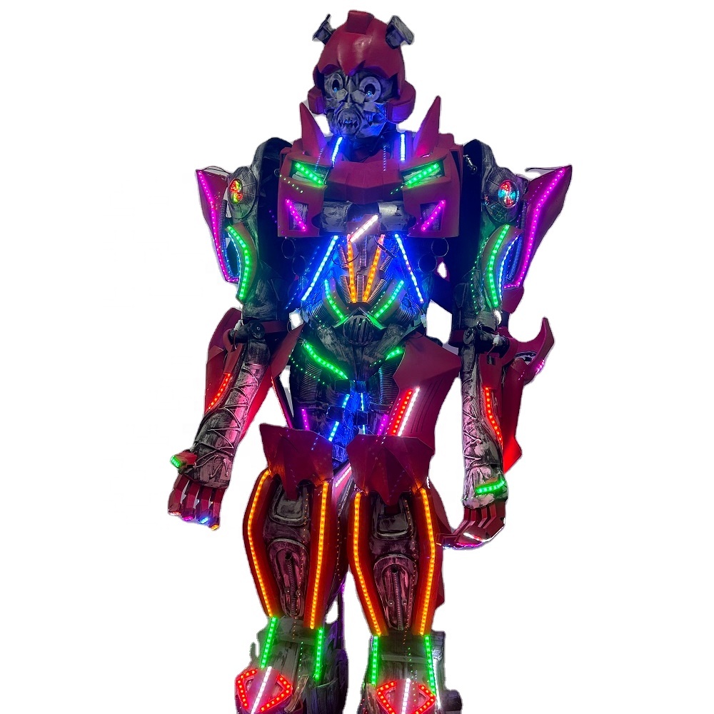 Новое поступление 2023, светодиодная подсветка Namchi, хорошее качество, ручная работа, свадьба, вечеринка, мероприятие, 9 футов, человеческий косплей, робот-костюм, платье-робот