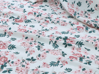 Petit tissu en mousseline de soie imprimé floral en gros Rose fleur Polyester robe vêtements tissu uni trame tricoté