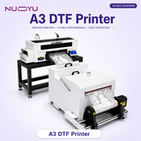 Mesin Cetak Transfer DTF A3 Baru 30cm Single Head XP600 Tinta CMYK Putih dengan Pengering Pengocok Bubuk Set Lengkap Otomatis