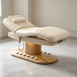 Lit de massage électrique de luxe moderne pour salon, nouveau, avec 3 moteurs, airbag, chauffage et fonctions esthétiques pour soins du visage - Product Image 3