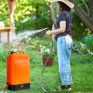 Portable Outdoor Shower 4.5 Gallon Silicone Water Tank Battery Powered And With Temperature Display Solar Heating Easy To Carry