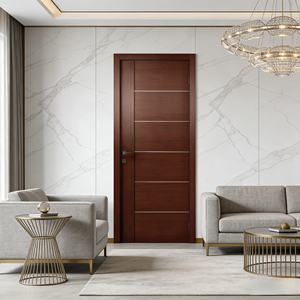 Puerta Interior Moderna de Madera para Dormitorio, Puerta Compuesta de Madera Sólida Insonorizada para Hotel y Villa, Tamaño Personalizado Disponible - Product Image 4