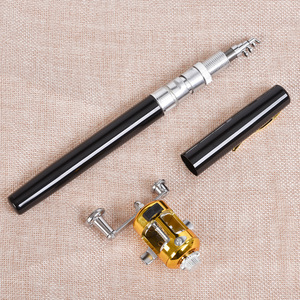 Canne à pêche de poche portable en aluminium télescopique 1m 1.6m Canne à pêche pour stylo - Product Image 4