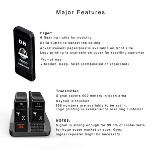 Artom-Sistema de paginación personalizado, para comida rápida, restaurante, cafetería, gestión de cola, catering - Product Image 3