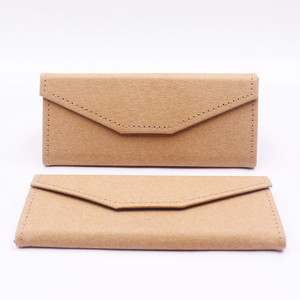 ECO Friendly naturale di <span class=keywords><strong>carta</strong></span> Kraft occhiali da sole caso triangolo pieghevole occhiali da vista Custodia Custodia personalizzata per occhiali da vista - Product Image 2
