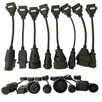 Convertisseur de câble robuste pour camion, connecteurs 24V, OBD1 vers OBD2, kit complet de 8 adaptateurs, garantie 1 an pour outil de diagnostic